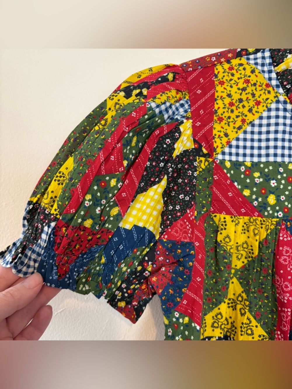 Doen Alida Countryside patchwork print top - Picture 7 of 10